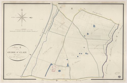 PECQUEUSE. - Section E : Grange Saint-Clair (la). 