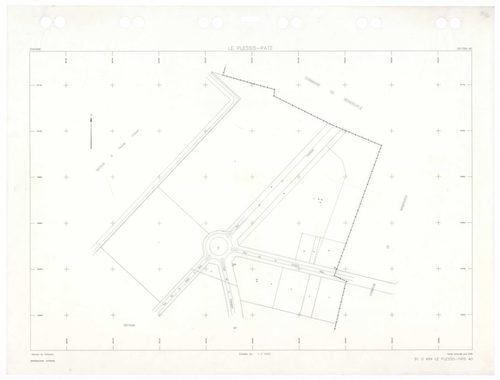 PLESSIS-PATE (LE), plans minutes de conservation : tableau d'assemblage,1935, Ech. 1/5000 ; plans des sections Bu, Cu, A1, D3, 1935, Ech. 1/2500, sections A2, D1, D2, 1935, Ech. 1/1250, sections AB, AC, AD, 1981, Ech. 1/1000, sections AK, AO, AP, 2000, Ec