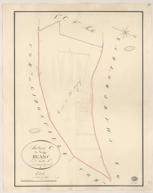 PRUNAY-SUR-ESSONNE. - Section C : Larry Blanc (le), 1ère feuille. 