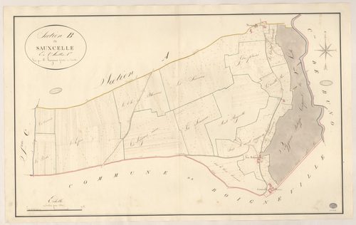 PRUNAY-SUR-ESSONNE. - Section B : Sauxcelle, 1ère feuille. 