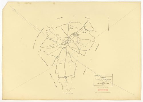 Plans minutes de conservation : PUISELET-LE-MARAIS : tableau d'assemblage n°1, ech. 1/10000 (1935), sections A, B, C2, D1, D2, E, F, G, H, ech. 1/2500 (1935) ; tableau d'assemblage n°2, ech. 1/10000 (1935-1957), section H, ech. 1/2500 (1935-1957) ; tablea