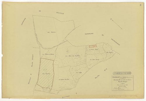 Plans minutes de conservation : PUISELET-LE-MARAIS : tableau d'assemblage n°1, ech. 1/10000 (1935), sections A, B, C2, D1, D2, E, F, G, H, ech. 1/2500 (1935) ; tableau d'assemblage n°2, ech. 1/10000 (1935-1957), section H, ech. 1/2500 (1935-1957) ; tablea