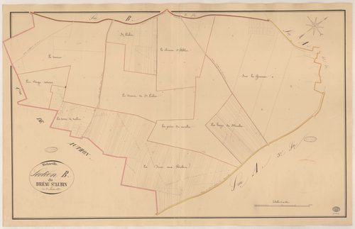 RICHARVILLE. - Section B : Bréau Saint-Lubin (le), 1ère feuille. 