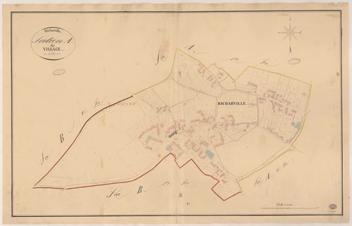 RICHARVILLE. - Section A : Village (le), 4e feuille. 