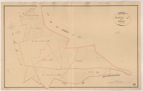 RICHARVILLE. - Section A : Village (le), 2e feuille. 