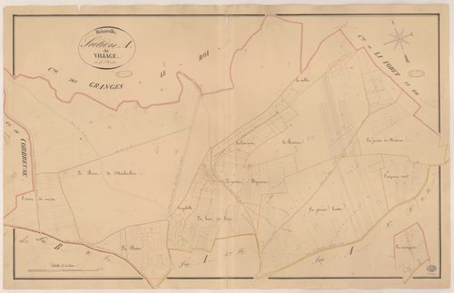 RICHARVILLE. - Section A : Village (le), 1ère feuille. 