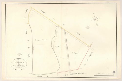 RIS-ORANGIS. - Section B : Hameau d'Orangis, 1ère feuille. 