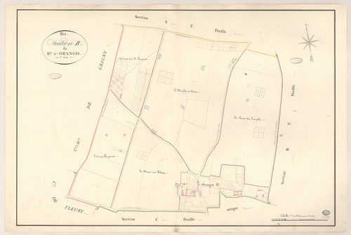 RIS-ORANGIS. - Section B : Hameau d'Orangis, 2e feuille. 