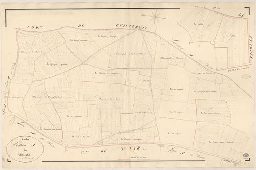 SACLAS. - Section A : Village (le), 2e feuille. 