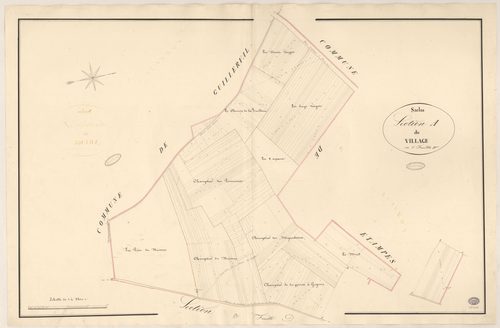 SACLAS. - Section A : Village (le), 1ère feuille. 