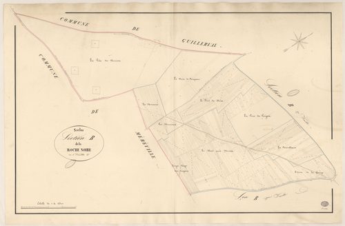 SACLAS. - Section B : Roche Noire (la), 3e feuille. 