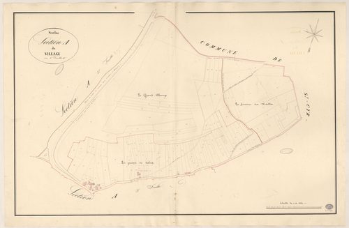 SACLAS. - Section A : Village (le), 4e feuille. 