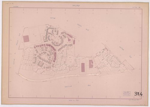 SACLAY. - Plan révisé pour 1934, à jour pour 1976 (3ème, 4 ème édition) : plans du tableau d'assemblage, des sections A (feuilles 1-3), B, C (feuille 2), D, F (feuilles 1-2), G et H ; plan révisé pour 1934, à jour pour 1983 (5ème édition) : plans des sect