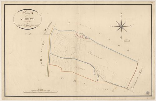 SACLAY. - Section A : Villerats, 2e feuille. 