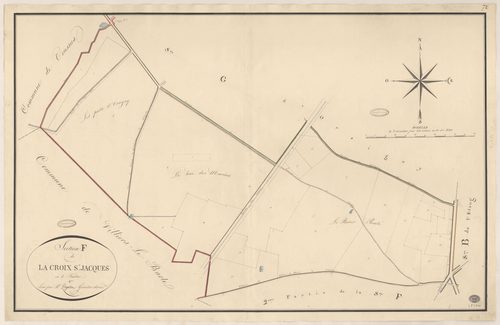 SACLAY. - Section F : Croix Saint-Jacques (la), 1ère feuille. 