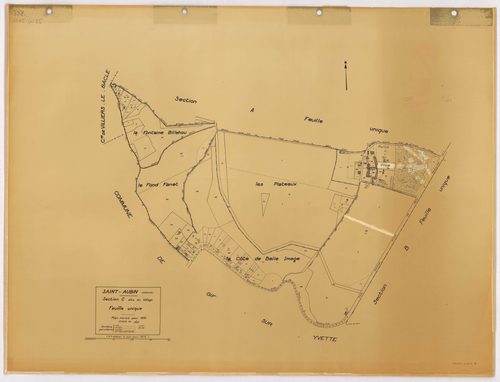 SAINT-AUBIN. - Plan révisé pour 1933 : plans du tableau d'assemblage, des sections A dite du Mesnil-Blondel, B dite de la mare au vivier et C dite du village ; plan révisé pour 1933, à jour pour 1968 (2ème édition) : plan de la section C dite du village ;
