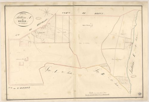 SAINT-CHERON. - Section A : Bâville, 1ère feuille. 