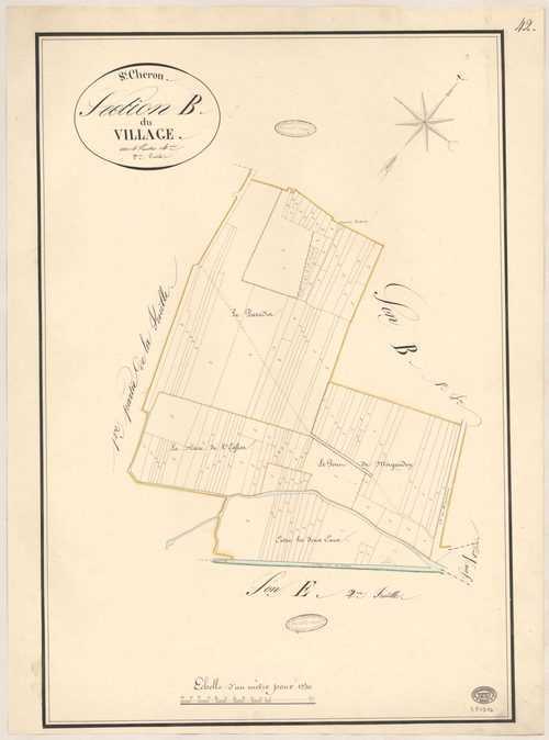 SAINT-CHERON. - Section B : Village (le), 5e feuille. 