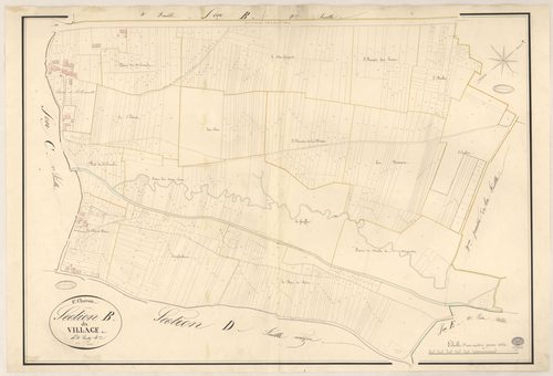 SAINT-CHERON. - Section B : Village (le), 4e feuille. 