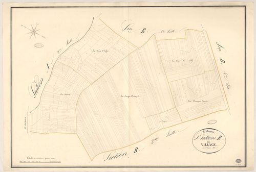 SAINT-CHERON. - Section B : Village (le), 2e feuille. 