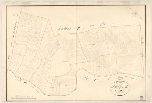 SAINT-CHERON. - Section B : Village (le), 3e feuille. 