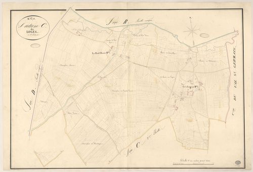 SAINT-CYR-SOUS-DOURDAN. - Section C : Loges (les), 1ère feuille. 