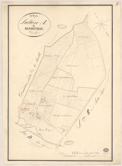 SAINT-CYR-SOUS-DOURDAN. - Section A : Bandeville, 1ère feuille. 