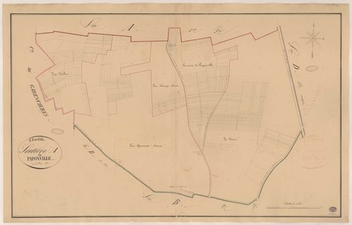 SAINT-ESCOBILLE. - Section A : Paponville, 2e feuille. 