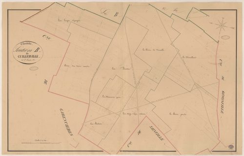 SAINT-ESCOBILLE. - Section B : Guillerville, 1ère feuille. 