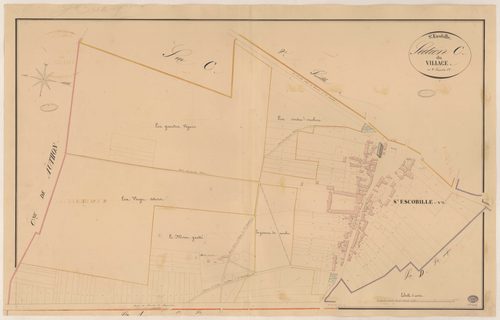 SAINT-ESCOBILLE. - Section C : Village (le), 1ère feuille. 