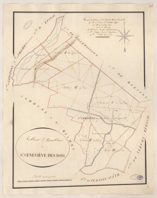 SAINTE-GENEVIEVE-DES-BOIS. - Plan d'assemblage. 
