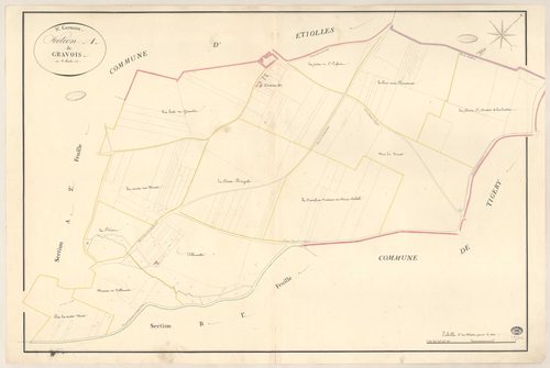 SAINT-GERMAIN-LES-CORBEIL. - Section A : Gravois, 1ère feuille. 