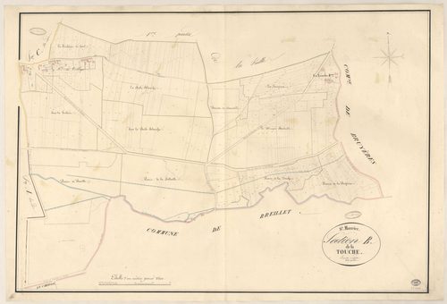 SAINT-MAURICE-MONTCOURONNE. - Section B : Touche (la), 2e feuille. 