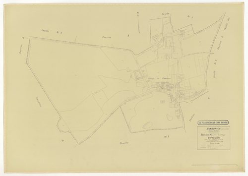 Plans minutes de conservation : SAINT-MAURICE-MONTCOURONNE : tableau d'assemblage, ech. 1/10000 (1954), sections A1, A2, A3, A4, B1, B2, C1, C3, C4, C5, C6, ech. 1/1250 (1934), sections A, B, C, D, E, F, G1, G2, H1, H2, ech. 1/2000 (1954), NB, papier, 105