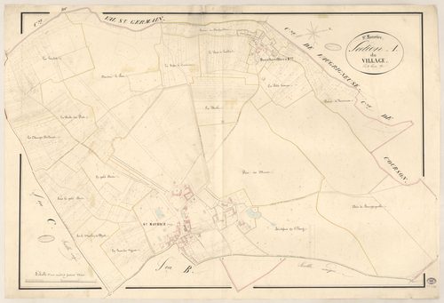 SAINT-MAURICE-MONTCOURONNE. - Section A : Village (le), 2e feuille. 