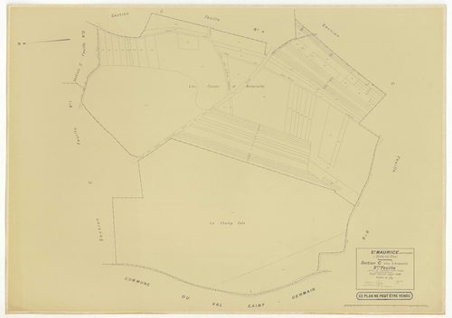 Plans minutes de conservation : SAINT-MAURICE-MONTCOURONNE : tableau d'assemblage, ech. 1/10000 (1954), sections A1, A2, A3, A4, B1, B2, C1, C3, C4, C5, C6, ech. 1/1250 (1934), sections A, B, C, D, E, F, G1, G2, H1, H2, ech. 1/2000 (1954), NB, papier, 105