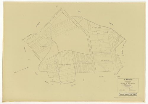 Plans minutes de conservation : SAINT-MAURICE-MONTCOURONNE : tableau d'assemblage, ech. 1/10000 (1954), sections A1, A2, A3, A4, B1, B2, C1, C3, C4, C5, C6, ech. 1/1250 (1934), sections A, B, C, D, E, F, G1, G2, H1, H2, ech. 1/2000 (1954), NB, papier, 105