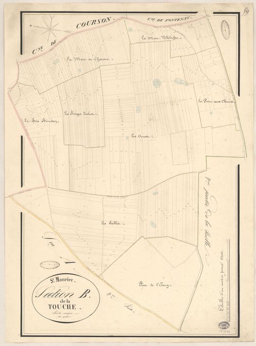 SAINT-MAURICE-MONTCOURONNE. - Section B : Touche (la), 1ère feuille. 