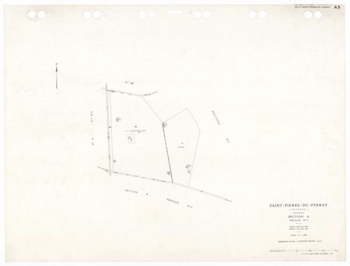 SAINT-PIERRE-DU-PERRAY, plans minutes de conservation : tableau d'assemblage,1938, Ech. 1/5000 ; plans des sections A4, A5, B1, B2, B3, 1934, Ech. 1/2500, sections ZA, ZC, ZD, ZE, 1956, Ech. 1/2000, sections AK, AL, AM, AN, 1992, Ech. 1/1000, sections AA,