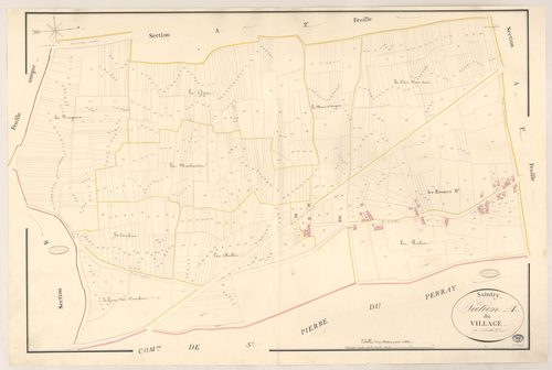 SAINTRY-SUR-SEINE. - Section A : Village (le), 3e feuille. 