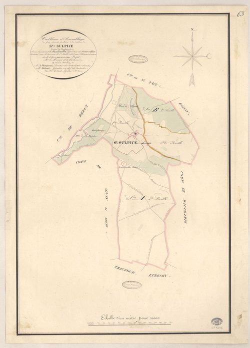 SAINT-SULPICE-DE-FAVIERES. - Plan d'assemblage. 