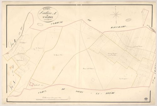 SAINT-SULPICE-DE-FAVIERES. - Section A : Saint-Sulpice, 2e feuille. 