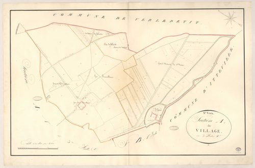 SAINT-VRAIN. - Section A : Village (le), 2e feuille. 