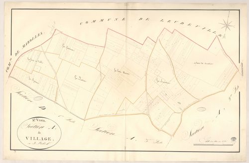 SAINT-VRAIN. - Section A : Village (le), 1ère feuille. 