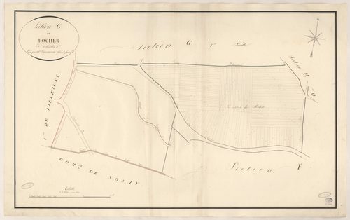 SAULX-LES-CHARTREUX. - Section G : Rocher (le), 2e feuille. 