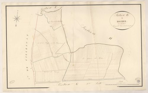 SAULX-LES-CHARTREUX. - Section G : Rocher (le), 1ère feuille. 