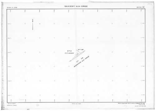 SAVIGNY-SUR-ORGE. - Partie ancienne de la section AB de Morsang-sur-Orge acquise pour 1961 : plans de la section AB, section AC ; partie ancienne de la section AB d'Epinay-sur-Orge renouvelé en 1957 acquise pour 1962 : plans de la section AD, section AE ;