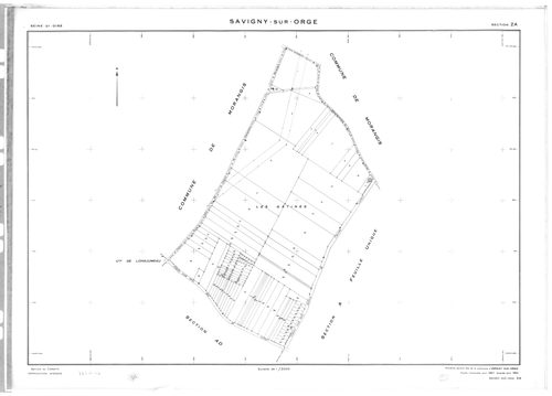 SAVIGNY-SUR-ORGE. - Partie ancienne de la section AB de Morsang-sur-Orge acquise pour 1961 : plans de la section AB, section AC ; partie ancienne de la section AB d'Epinay-sur-Orge renouvelé en 1957 acquise pour 1962 : plans de la section AD, section AE ;