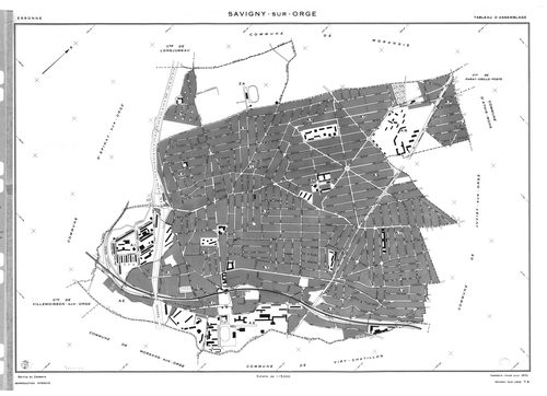 SAVIGNY-SUR-ORGE. - Partie ancienne de la section AB de Morsang-sur-Orge acquise pour 1961 : plans de la section AB, section AC ; partie ancienne de la section AB d'Epinay-sur-Orge renouvelé en 1957 acquise pour 1962 : plans de la section AD, section AE ;