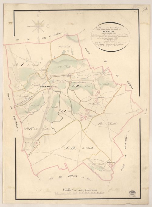 SERMAISE. - Plan d'assemblage. 
